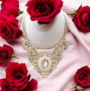 Vtg. Victorian Lacework NK by VCLM Necklace